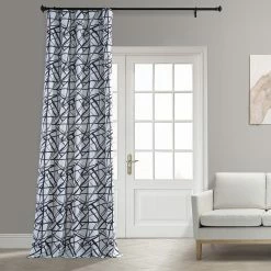 Cheapest 🔥 Exclusive Fabrics Gridlock Blackout Room Darkening Curtain Panel Pair (2 Panels) Gridlock Black Steel 🎁 -Exclusive Fabrics SHOP Exclusive Fabrics Gridlock Blackout Room Darkening Curtain Panel Pair 2