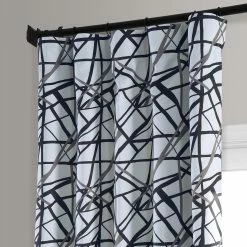 Cheapest 🔥 Exclusive Fabrics Gridlock Blackout Room Darkening Curtain Panel Pair (2 Panels) Gridlock Black Steel 🎁 -Exclusive Fabrics SHOP Exclusive Fabrics Gridlock Blackout Room Darkening Curtain Panel Pair 4