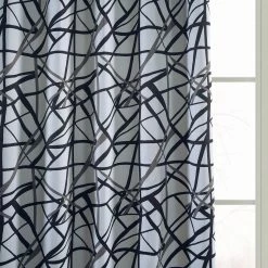 Cheapest 🔥 Exclusive Fabrics Gridlock Blackout Room Darkening Curtain Panel Pair (2 Panels) Gridlock Black Steel 🎁 -Exclusive Fabrics SHOP Exclusive Fabrics Gridlock Blackout Room Darkening Curtain Panel Pair 7