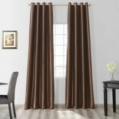 Budget 😀 Exclusive Fabrics Blackout Faux Silk Taffeta 120-inch Curtain (1 Panel) Gold Nugget 😀