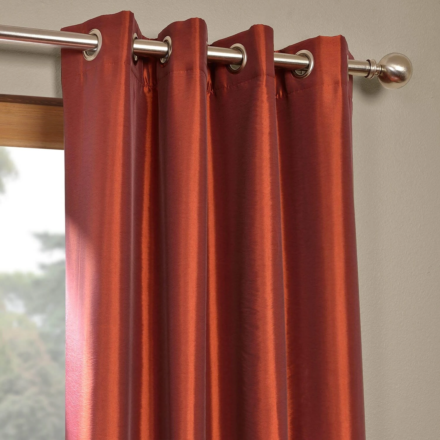 Wholesale ๐งจ Exclusive Fabrics Grommet Blackout Faux Silk Taffeta 84-inch Curtain (1 Panel) Graphite ๐ 4 Wholesale ๐งจ Exclusive Fabrics Grommet Blackout Faux Silk Taffeta 84-inch Curtain (1 Panel) Graphite ๐ - Image 2