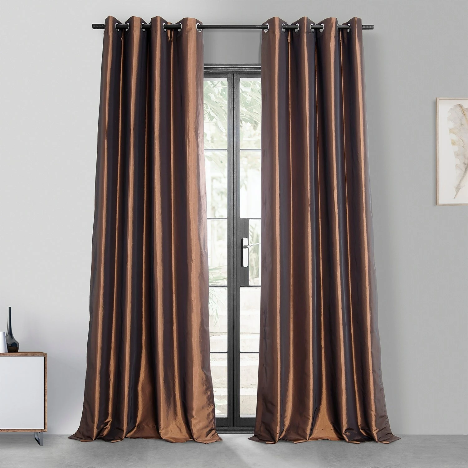 Wholesale ๐งจ Exclusive Fabrics Grommet Blackout Faux Silk Taffeta 84-inch Curtain (1 Panel) Graphite ๐ 9 Wholesale ๐งจ Exclusive Fabrics Grommet Blackout Faux Silk Taffeta 84-inch Curtain (1 Panel) Graphite ๐ - Image 7