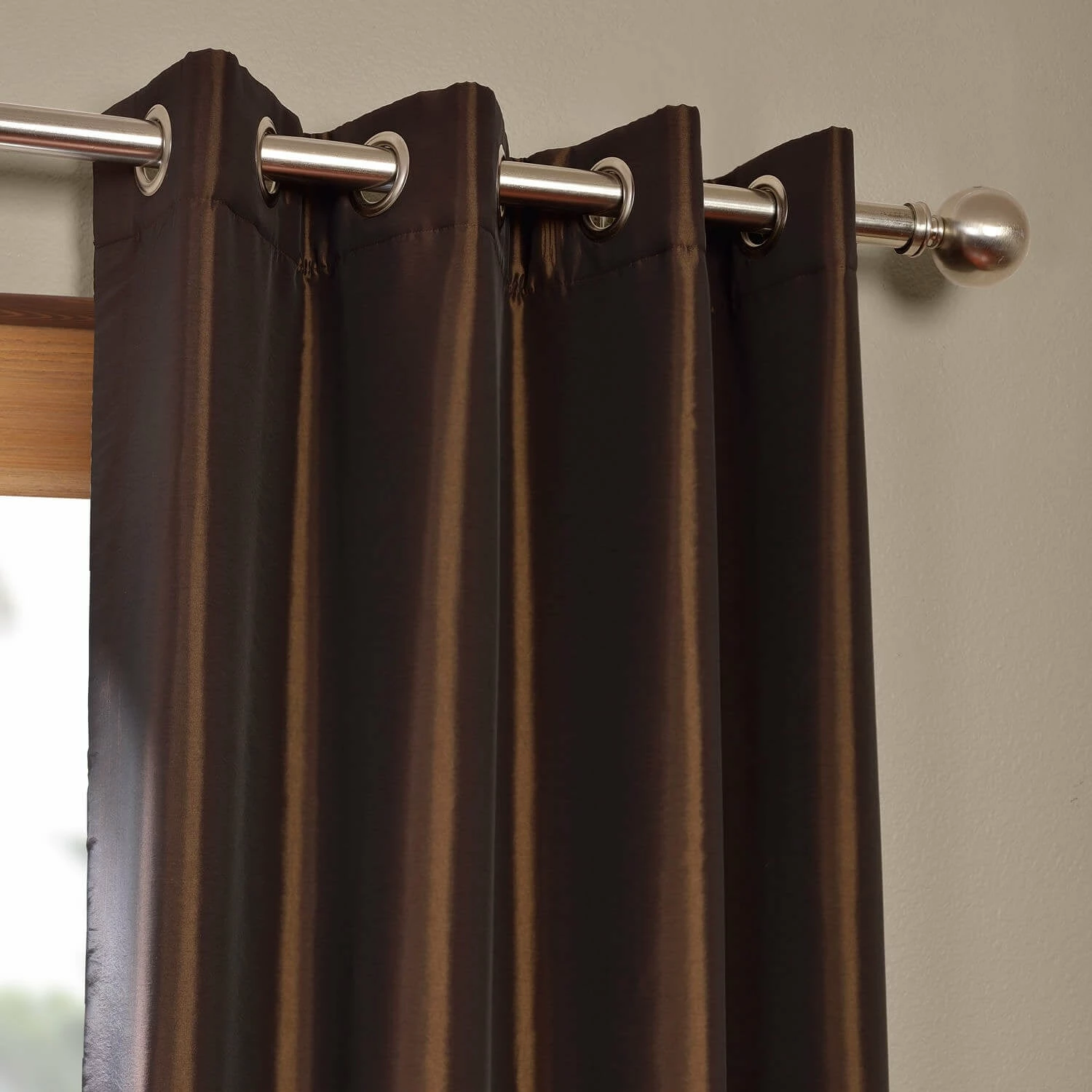 Brand new ๐ Exclusive Fabrics Grommet Blackout Faux Silk Taffeta 96-inch Curtain (1 Panel) Platinum ๐ 5 Brand new ๐ Exclusive Fabrics Grommet Blackout Faux Silk Taffeta 96-inch Curtain (1 Panel) Platinum ๐ - Image 3