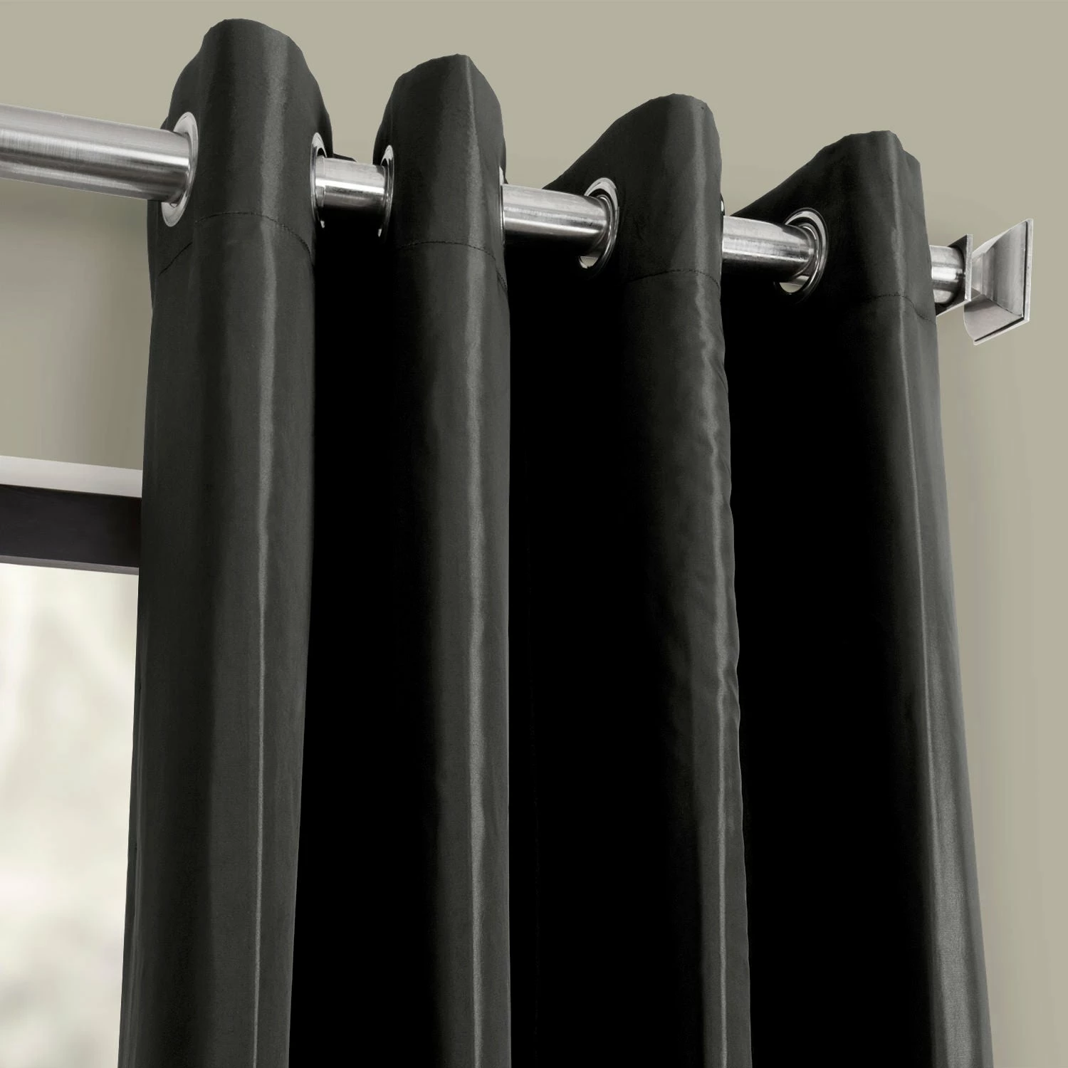 Brand new ๐ Exclusive Fabrics Grommet Blackout Faux Silk Taffeta 96-inch Curtain (1 Panel) Platinum ๐ 16 Brand new ๐ Exclusive Fabrics Grommet Blackout Faux Silk Taffeta 96-inch Curtain (1 Panel) Platinum ๐ - Image 14