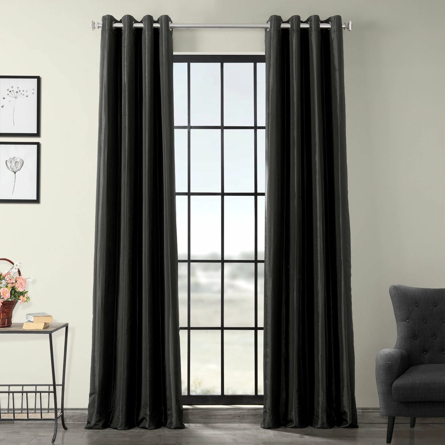 Brand new ๐ Exclusive Fabrics Grommet Blackout Faux Silk Taffeta 96-inch Curtain (1 Panel) Platinum ๐ 15 Brand new ๐ Exclusive Fabrics Grommet Blackout Faux Silk Taffeta 96-inch Curtain (1 Panel) Platinum ๐ - Image 13