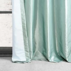 Promo 🥰 Exclusive Fabrics Grommet Blackout Faux Silk Taffeta Curtain (1 Panel) Robin's Egg 🔔 -Exclusive Fabrics SHOP Exclusive Fabrics Grommet Blackout Faux Silk Taffeta Curtain 281 Panel29 5