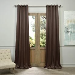 Deals 🥰 Exclusive Fabrics Grommet Java Designer Blackout Curtain Panel Pair ⭐