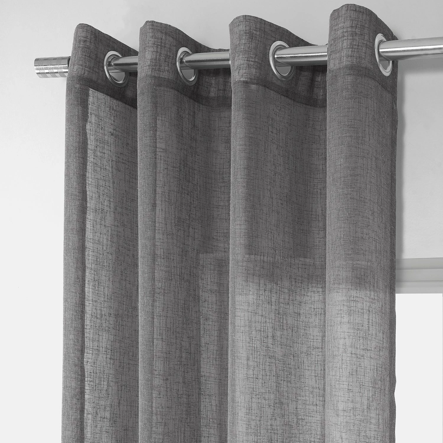 Buy ⌛ Exclusive Fabrics Grommet Solid Faux-linen Sheer Curtain (1 Panel) Aspen White ❤️ 13 Buy ⌛ Exclusive Fabrics Grommet Solid Faux-linen Sheer Curtain (1 Panel) Aspen White ❤️ - Image 11