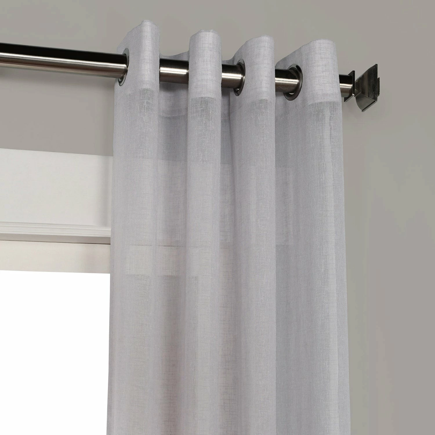 Buy ⌛ Exclusive Fabrics Grommet Solid Faux-linen Sheer Curtain (1 Panel) Aspen White ❤️ 5 Buy ⌛ Exclusive Fabrics Grommet Solid Faux-linen Sheer Curtain (1 Panel) Aspen White ❤️ - Image 3