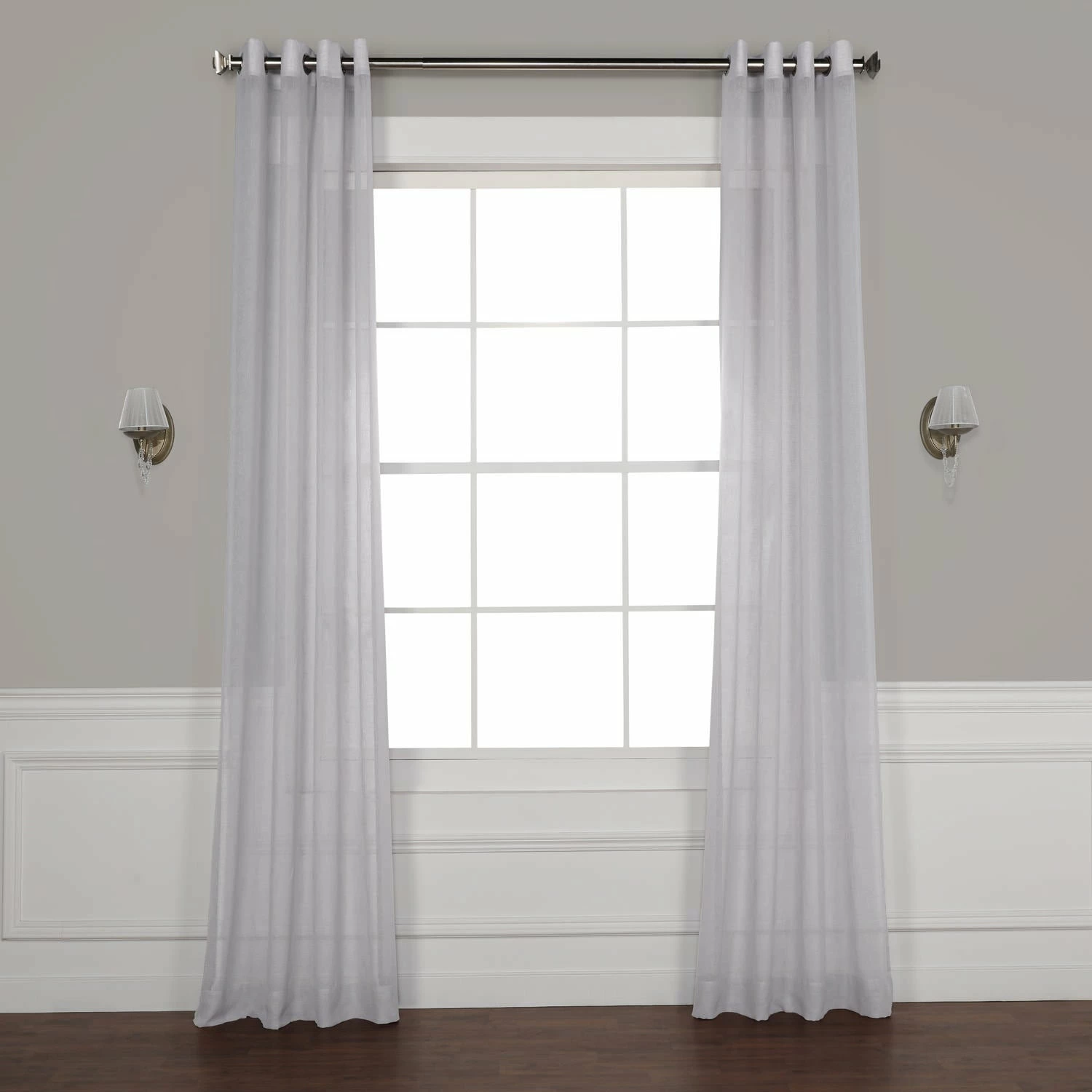Buy ⌛ Exclusive Fabrics Grommet Solid Faux-linen Sheer Curtain (1 Panel) Aspen White ❤️ 4 Buy ⌛ Exclusive Fabrics Grommet Solid Faux-linen Sheer Curtain (1 Panel) Aspen White ❤️ - Image 2