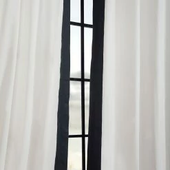 Discount 🥰 Exclusive Fabrics Grommet Vertical Colorblock Curtain (1 Panel) Warm Off-white & Black ❤️ -Exclusive Fabrics SHOP Exclusive Fabrics Grommet Vertical Colorblock Curtain 3e1a0de2 29f4 4ffb ab33 dc9f35b499fe