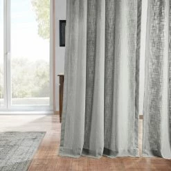 Flash Sale 😀 Exclusive Fabrics Heavy Faux Linen Curtain (1 Panel) British Navy 🔥 -Exclusive Fabrics SHOP Exclusive Fabrics Heavy Faux Linen Curtain 281 Panel29 4