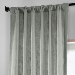 Flash Sale 😀 Exclusive Fabrics Heavy Faux Linen Curtain (1 Panel) British Navy 🔥 -Exclusive Fabrics SHOP Exclusive Fabrics Heavy Faux Linen Curtain 281 Panel29 6