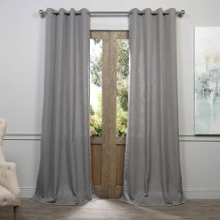 Hot Sale 🎉 Exclusive Fabrics Heavy Faux Linen Grommet Curtain (1 Panel) Barley 🌟 -Exclusive Fabrics SHOP Exclusive Fabrics Heavy Faux Linen Grommet Curtain Panel 3