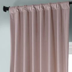 Hot Sale 😀 Exclusive Fabrics Heritage Plush Velvet Curtain (1 Panel) Mauve 😉 -Exclusive Fabrics SHOP Exclusive Fabrics Heritage Plush Velvet Curtain 281 Panel29 1