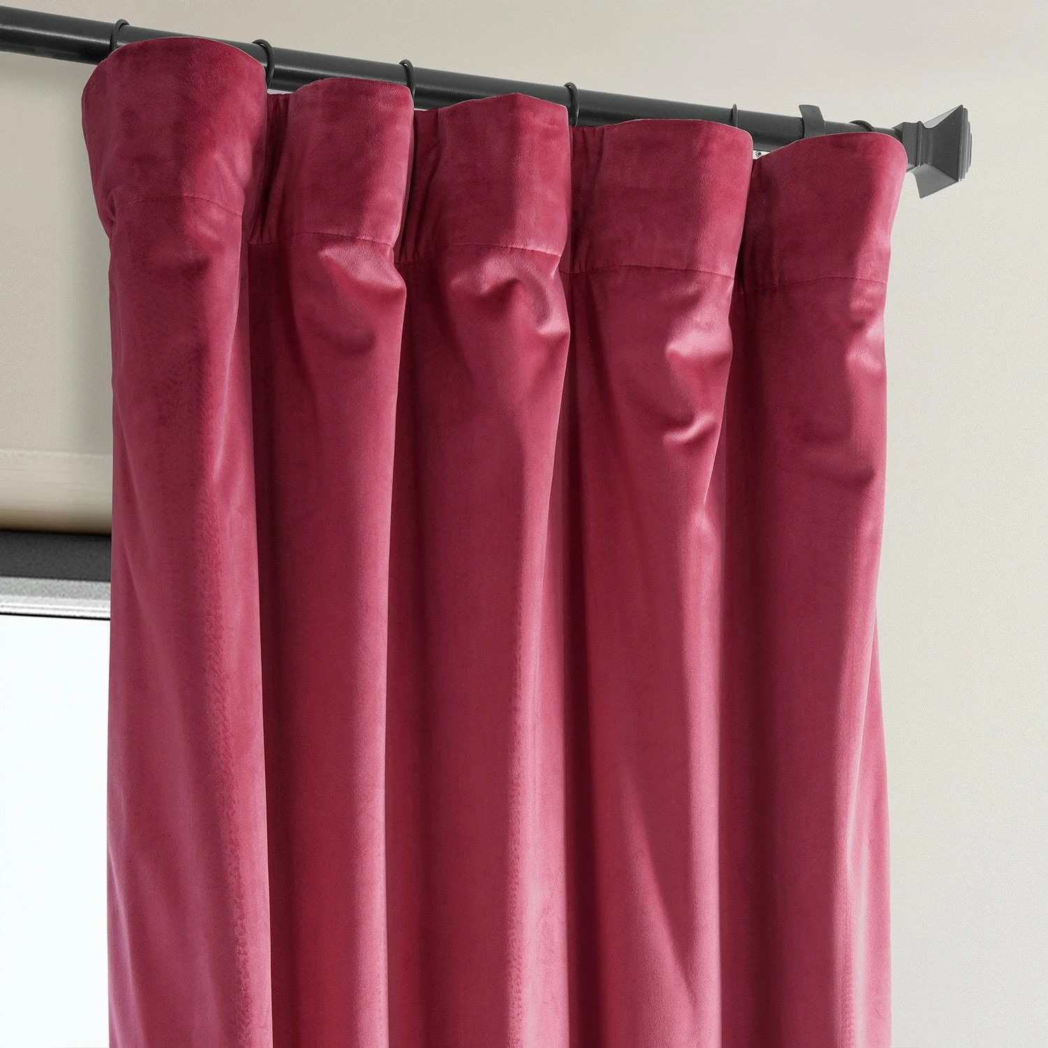 Hot Sale 😀 Exclusive Fabrics Heritage Plush Velvet Curtain (1 Panel) Mauve 😉 7 Hot Sale 😀 Exclusive Fabrics Heritage Plush Velvet Curtain (1 Panel) Mauve 😉 - Image 6