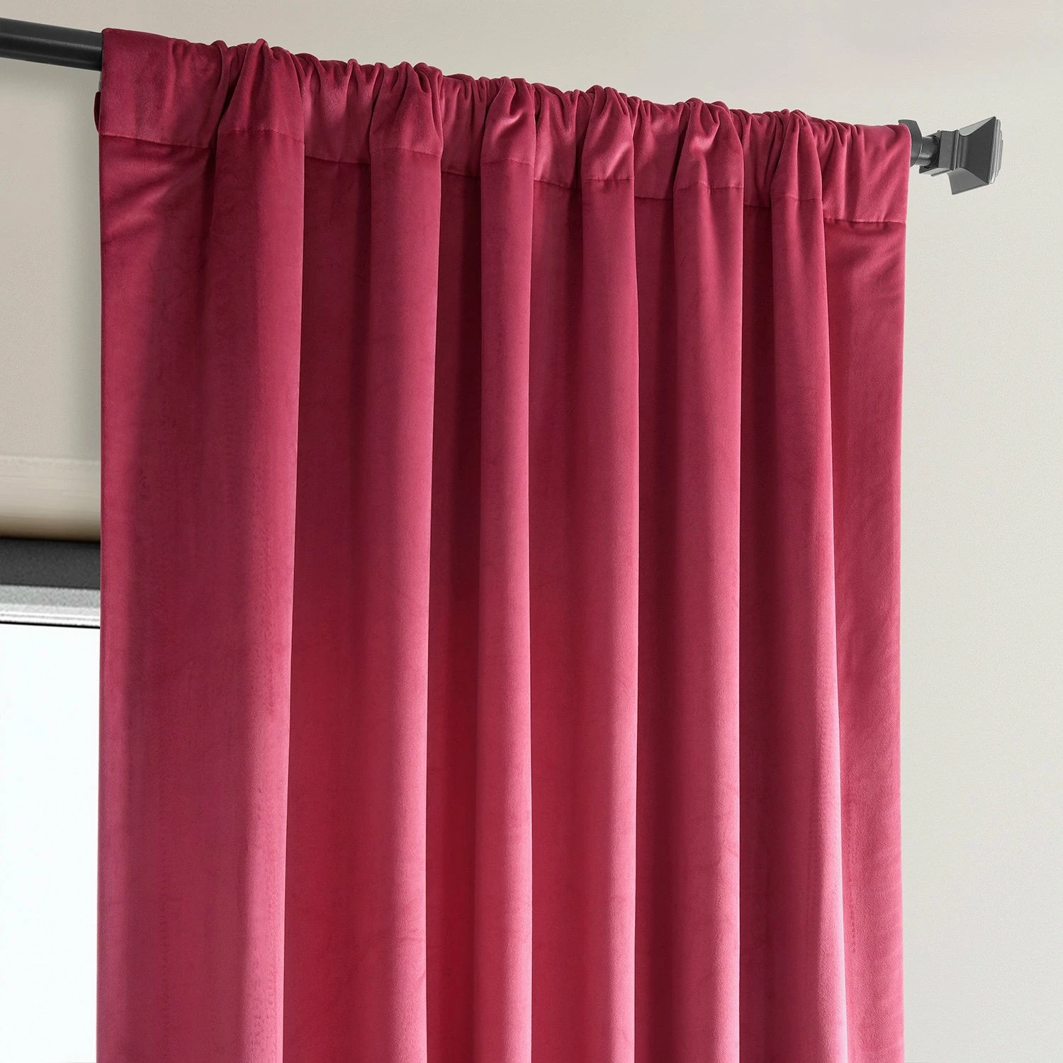 Hot Sale 😀 Exclusive Fabrics Heritage Plush Velvet Curtain (1 Panel) Mauve 😉 8 Hot Sale 😀 Exclusive Fabrics Heritage Plush Velvet Curtain (1 Panel) Mauve 😉 - Image 7