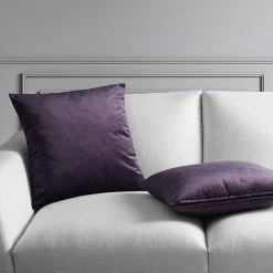 New 🛒 Exclusive Fabrics Heritage Plush Velvet Cushion Cover (Set Of 2) Peach Blossom 🤩 -Exclusive Fabrics SHOP Exclusive Fabrics Heritage Plush Velvet Cushion Cover Pair 1