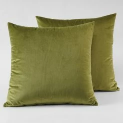 New 🛒 Exclusive Fabrics Heritage Plush Velvet Cushion Cover (Set Of 2) Peach Blossom 🤩 -Exclusive Fabrics SHOP Exclusive Fabrics Heritage Plush Velvet Cushion Cover Pair 10