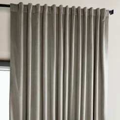 New 🌟 Exclusive Fabrics Heritage Plush Velvet Extrawide Curtain (1 Panel) Au Lait Creme 🥰 -Exclusive Fabrics SHOP Exclusive Fabrics Heritage Plush Velvet Extrawide Curtain 281 Panel29 12