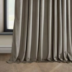 New 🌟 Exclusive Fabrics Heritage Plush Velvet Extrawide Curtain (1 Panel) Au Lait Creme 🥰 -Exclusive Fabrics SHOP Exclusive Fabrics Heritage Plush Velvet Extrawide Curtain 281 Panel29 13