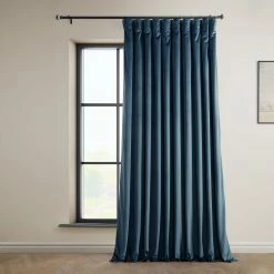 New 🌟 Exclusive Fabrics Heritage Plush Velvet Extrawide Curtain (1 Panel) Au Lait Creme 🥰