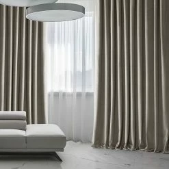 New 🌟 Exclusive Fabrics Heritage Plush Velvet Extrawide Curtain (1 Panel) Au Lait Creme 🥰 -Exclusive Fabrics SHOP Exclusive Fabrics Heritage Plush Velvet Extrawide Curtain 281 Panel29 9