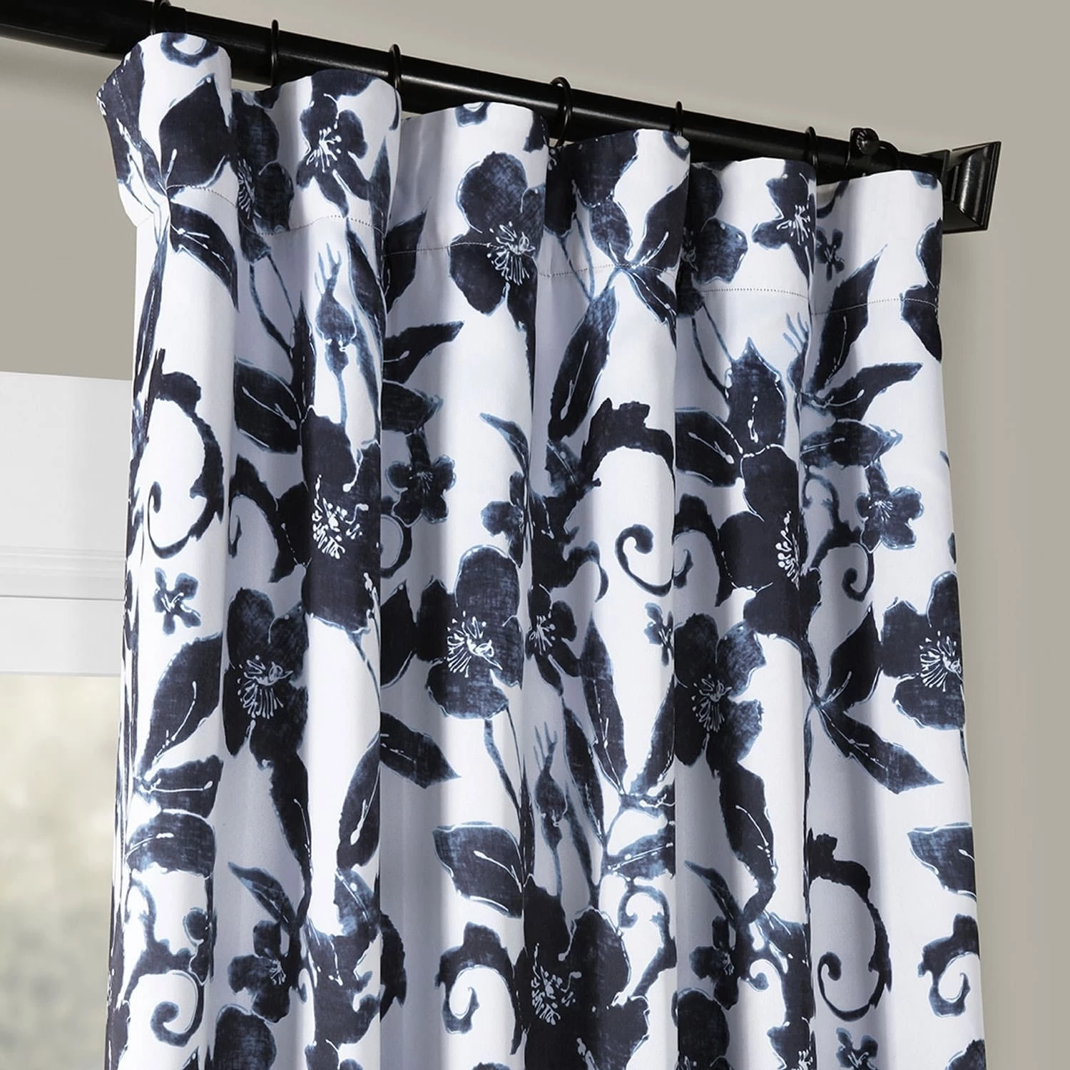 Buy ๐งจ Exclusive Fabrics Hibiscus Blue Room Darkening Curtain Panel Pair (2 Panels) ๐ 4 Buy ๐งจ Exclusive Fabrics Hibiscus Blue Room Darkening Curtain Panel Pair (2 Panels) ๐ - Image 2