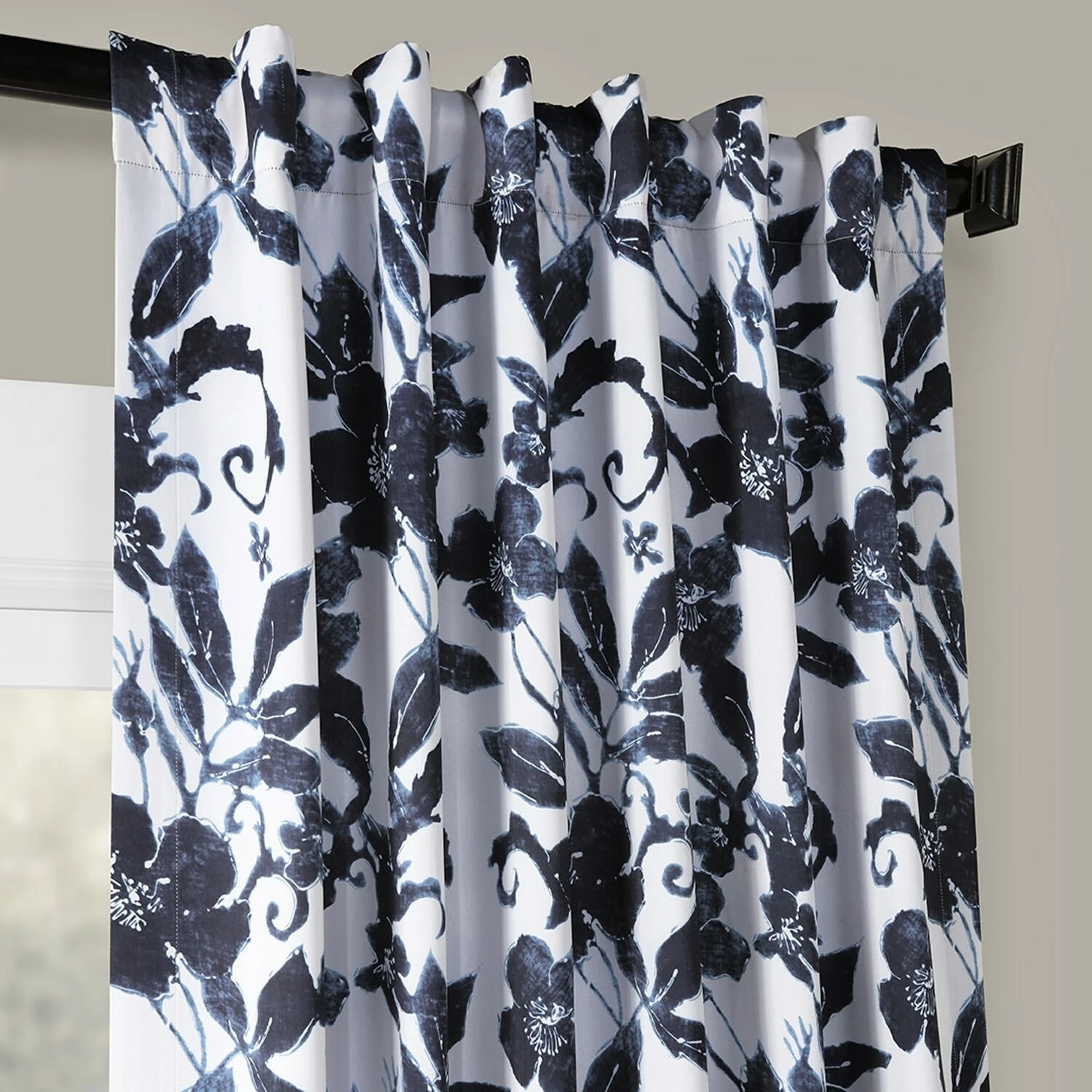 Buy ๐งจ Exclusive Fabrics Hibiscus Blue Room Darkening Curtain Panel Pair (2 Panels) ๐ 6 Buy ๐งจ Exclusive Fabrics Hibiscus Blue Room Darkening Curtain Panel Pair (2 Panels) ๐ - Image 4