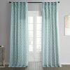 New 🎉 Exclusive Fabrics Honeycomb Ripple Printed Cotton Curtain (1 Panel) Honeycomb Ripple Aqua 👍 -Exclusive Fabrics SHOP Exclusive Fabrics Honeycomb Ripple Printed Cotton Curtain Panel