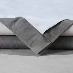 Hot Sale 🛒 Exclusive Fabrics Horizontal Stripe Cotton Hotel Blackout Curtain (1 Panel) Slate Grey & Offwhite ⭐ -Exclusive Fabrics SHOP Exclusive Fabrics Horizontal Stripe Cotton Blackout Curtain Pair 282 Panels29 7