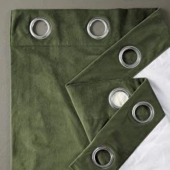 Flash Sale 🎉 Exclusive Fabrics Hunter Green Grommet Velvet Blackout Curtain (1 Panel) 😀 -Exclusive Fabrics SHOP Exclusive Fabrics Hunter Green Grommet Velvet Blackout Curtain 281 Panel29 7