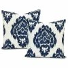 Brand new 😀 Exclusive Fabrics Ikat Blue/ White Cotton Pillow Cover (Set Of 2) 🧨 -Exclusive Fabrics SHOP Exclusive Fabrics Ikat Blue White Cotton Pillow Cover Set of 2 95e6b239 18df 456b 89ea 66530dcea9a4