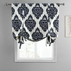 Top 10 😀 Exclusive Fabrics Ikat Printed Cotton Tie-Up Window Shade - 46 X 63 🔥 -Exclusive Fabrics SHOP Exclusive Fabrics Ikat Printed Cotton Tie Up Window Shade 2