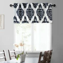 Exclusive Fabrics SHOP -Exclusive Fabrics SHOP Exclusive Fabrics Ikat Printed Cotton Window Valance 1