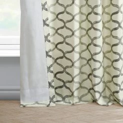 Cheap ⌛ Exclusive Fabrics Illusions Grommet Printed Cotton Curtain (1 Panel) Illusions Silver Grey 👍 -Exclusive Fabrics SHOP Exclusive Fabrics Illusions Grommet Printed Cotton Curtain 281 Panel29 6