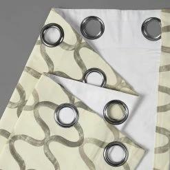 Cheap ⌛ Exclusive Fabrics Illusions Grommet Printed Cotton Curtain (1 Panel) Illusions Silver Grey 👍 -Exclusive Fabrics SHOP Exclusive Fabrics Illusions Grommet Printed Cotton Curtain 281 Panel29 8