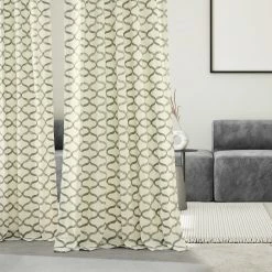 Discount ❤️ Exclusive Fabrics Illusions Printed Cotton Curtain (1 Panel) Silver Grey 🛒 -Exclusive Fabrics SHOP Exclusive Fabrics Illusions Printed Cotton Curtain 281 Panel29 2