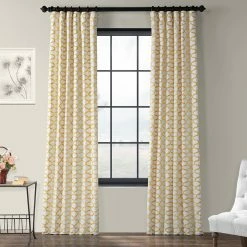 Discount ❤️ Exclusive Fabrics Illusions Printed Cotton Curtain (1 Panel) Silver Grey 🛒 -Exclusive Fabrics SHOP Exclusive Fabrics Illusions Printed Cotton Curtain Panel 1