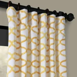 Discount ❤️ Exclusive Fabrics Illusions Printed Cotton Curtain (1 Panel) Silver Grey 🛒 -Exclusive Fabrics SHOP Exclusive Fabrics Illusions Printed Cotton Curtain Panel 2