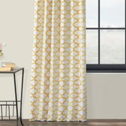 Discount ❤️ Exclusive Fabrics Illusions Printed Cotton Curtain (1 Panel) Silver Grey 🛒 -Exclusive Fabrics SHOP Exclusive Fabrics Illusions Printed Cotton Curtain Panel 6