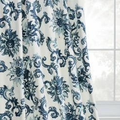 Best reviews of 🤩 Exclusive Fabrics Indonesian Printed Cotton Twill Curtain (1 Panel) Indonesian Green 💯 -Exclusive Fabrics SHOP Exclusive Fabrics Indonesian Blue Printed Cotton Twill Curtain Panel 6