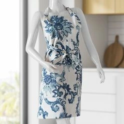 Cheap ⭐ Exclusive Fabrics Indonesian Printed Cotton Apron - 27 X 34 Indonesian Blue ❤️ -Exclusive Fabrics SHOP Exclusive Fabrics Indonesian Printed Cotton Apron 2