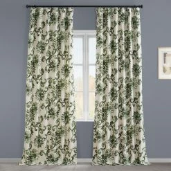 Best reviews of 🤩 Exclusive Fabrics Indonesian Printed Cotton Twill Curtain (1 Panel) Indonesian Green 💯 -Exclusive Fabrics SHOP Exclusive Fabrics Indonesian Printed Cotton Twill Curtain Panel 2