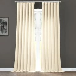Cheapest ⌛ Exclusive Fabrics Italian Faux Linen Curtain (1 Panel) Empire Green ✨ -Exclusive Fabrics SHOP Exclusive Fabrics Italian Faux Linen Curtain 1