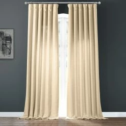 Cheapest ⌛ Exclusive Fabrics Italian Faux Linen Curtain (1 Panel) Empire Green ✨ -Exclusive Fabrics SHOP Exclusive Fabrics Italian Faux Linen Curtain 2