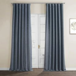 Cheapest ⌛ Exclusive Fabrics Italian Faux Linen Curtain (1 Panel) Empire Green ✨ -Exclusive Fabrics SHOP Exclusive Fabrics Italian Faux Linen Curtain 281 Panel29 3