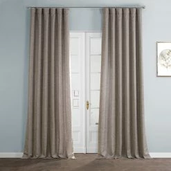 Cheapest ⌛ Exclusive Fabrics Italian Faux Linen Curtain (1 Panel) Empire Green ✨ -Exclusive Fabrics SHOP Exclusive Fabrics Italian Faux Linen Curtain 281 Panel29 5