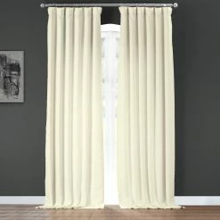 Cheapest ⌛ Exclusive Fabrics Italian Faux Linen Curtain (1 Panel) Empire Green ✨ -Exclusive Fabrics SHOP Exclusive Fabrics Italian Faux Linen Curtain 4