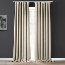 Cheapest ⌛ Exclusive Fabrics Italian Faux Linen Curtain (1 Panel) Empire Green ✨ -Exclusive Fabrics SHOP Exclusive Fabrics Italian Faux Linen Curtain 5
